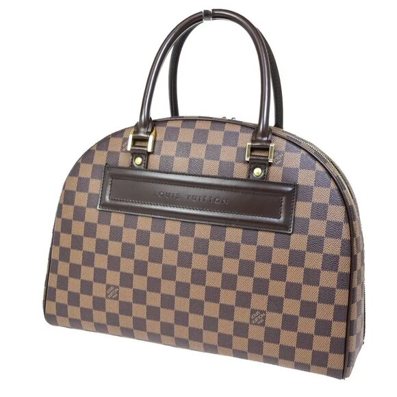 LOUIS VUITTON Nolita Hand Bag Damier Ebene Leather Brown France N41455 45FA611 - Picture 1 of 15